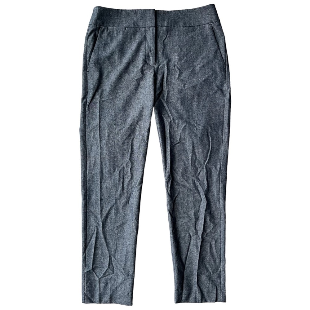 LOFT Gray Check Textured Modern Skinny Ankle Dress Pants | Size 4